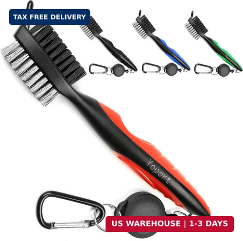 Golf club brush and - club,